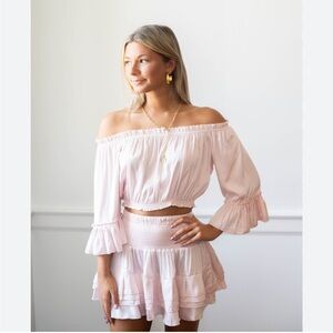 SHUG silk pink skirt